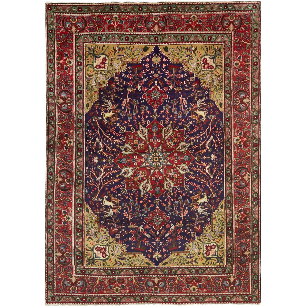 Tappeto Tabriz Persia grigio marrone 200x283 Tappeto Tabriz Persia grigio marrone 200x283