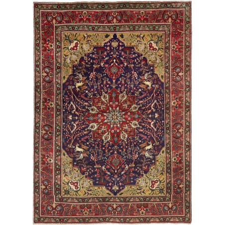 Tappeto Tabriz Persia grigio marrone 200x283