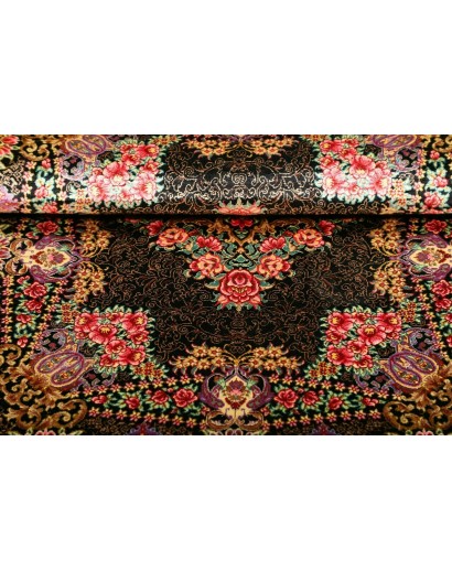 Tappeto Ghom seta Persia grigio rosso 60x90