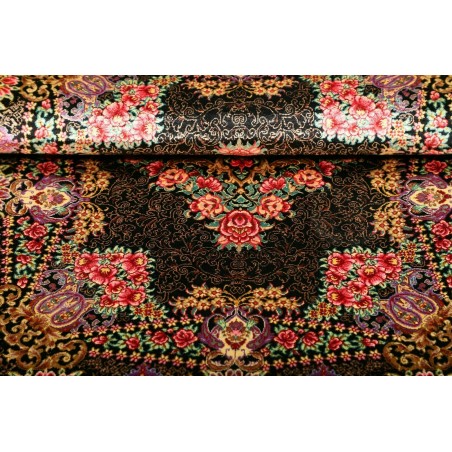 Tappeto Ghom seta Persia grigio rosso 60x90