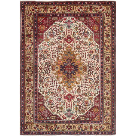 Tappeto Tabriz Persia marrone grigio 203x290