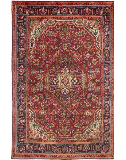 Tappeto Tabriz Persia marrone giallo 196x306