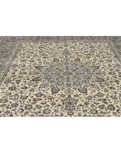 Tappeto Kashan Persia beige azzurro 292x360