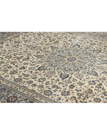 Tappeto Kashan Persia beige azzurro 292x360