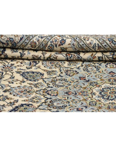 Tappeto Kashan Persia beige azzurro 292x360