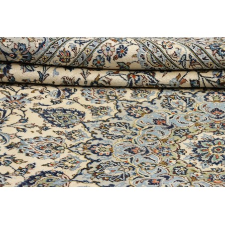 Tappeto Kashan Persia beige azzurro 292x360
