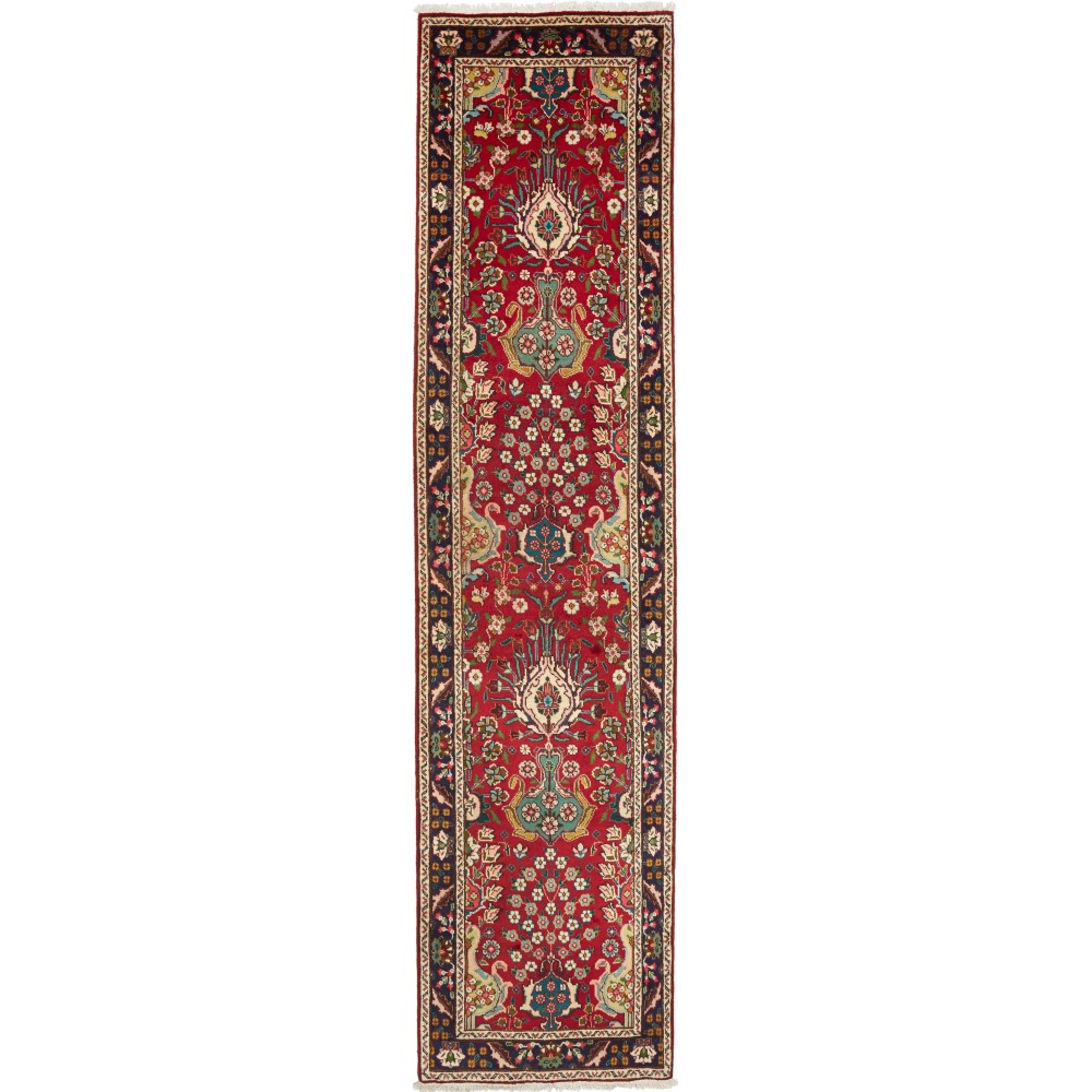 Tappeto Tabriz Persia marrone giallo 80x343 Tappeto Tabriz Persia marrone giallo 80x343