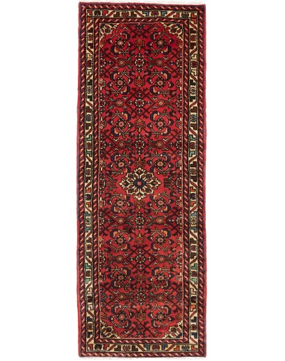 Tappeto Hamadan Persia grigio marrone 75x206