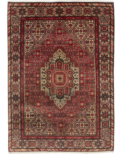 Tappeto Zandjan Persia verde marrone 137x205