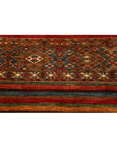 Tappeto Samarkand Pakistan marrone grigio 90x249