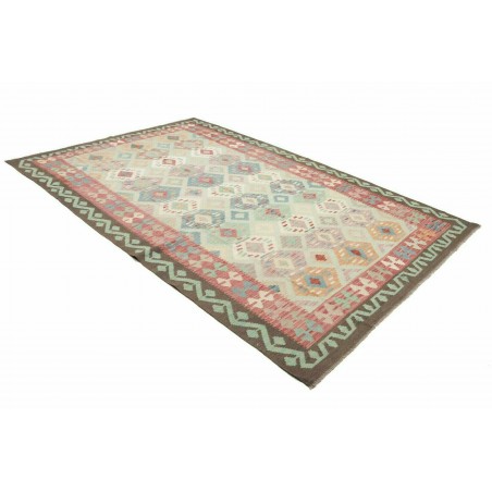 Tappeto Kilim Afghanistan beige azzurro 192x292
