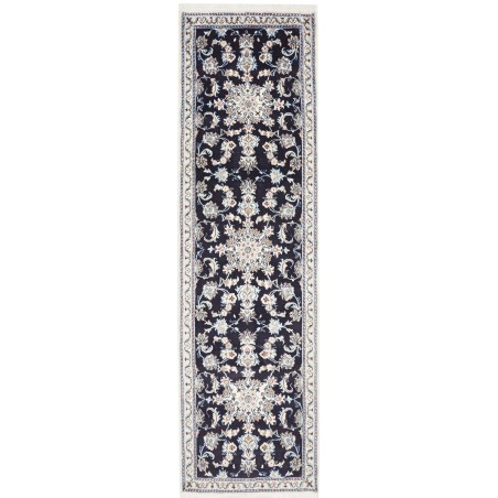 Tappeto Nain Kashmar Persia grigio azzurro 80x287