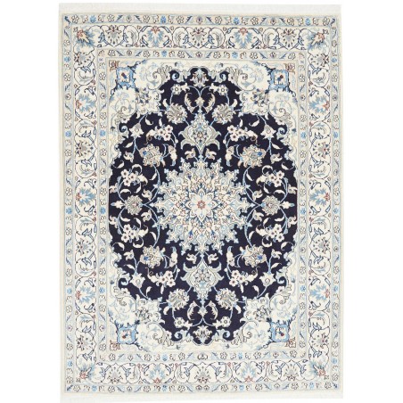 Tappeto Nain Kashmar Persia bianco grigio 145x207