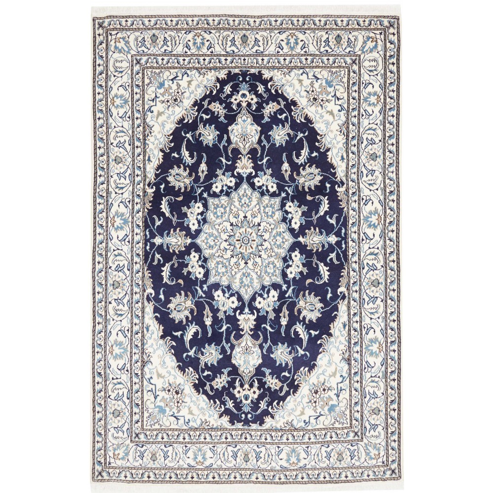Tappeto Nain Kashmar Persia grigio 162x248 Tappeto Nain Kashmar Persia grigio 162x248