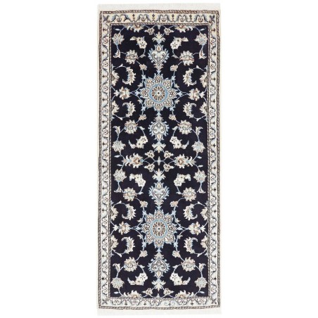 Tappeto Nain Kashmar Persia bianco azzurro 80x200