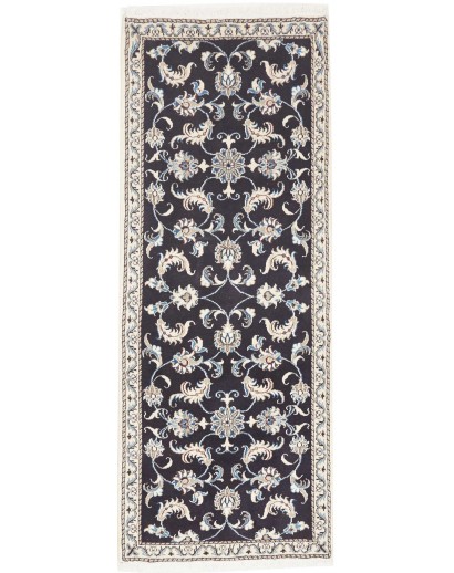 Tappeto Nain Kashmar Persia bianco grigio 77x210
