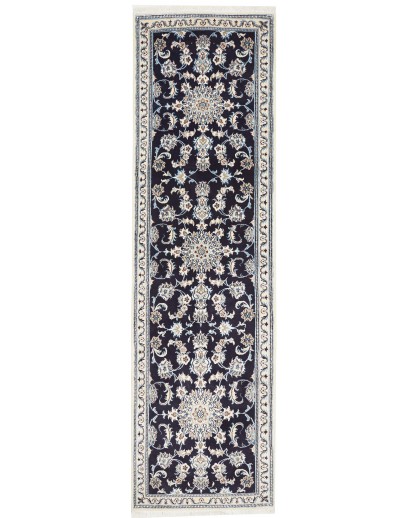 Tappeto Nain Kashmar Persia grigio azzurro 80x290