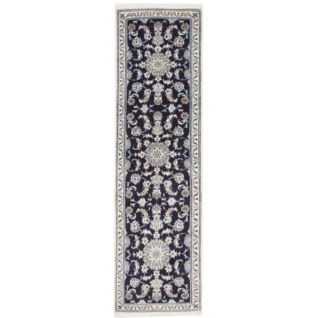 Tappeto Nain Kashmar Persia grigio azzurro 80x290