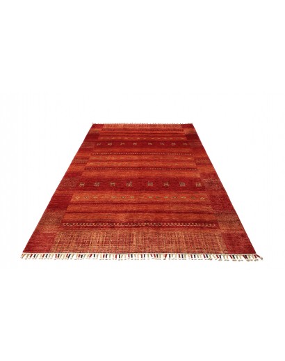 Tappeto Siva Pakistan marrone giallo 165x248