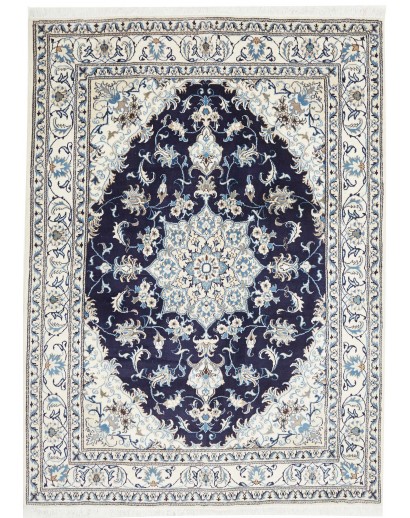 Tappeto Nain Kashmar Persia bianco grigio 168x234