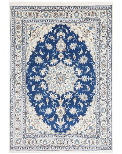 Tappeto Nain Kashmar Persia bianco grigio 165x235