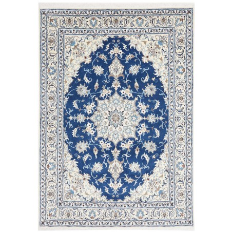 Tappeto Nain Kashmar Persia bianco grigio 165x235