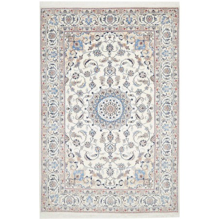 Tappeto Nain Kashmar Persia bianco grigio 200x300