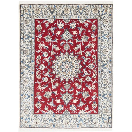Tappeto Nain Kashmar Persia bianco grigio 148x195