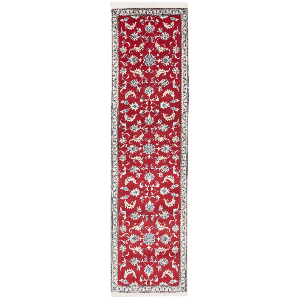 Tappeto Nain Kashmar Persia marrone bianco 80x293 Tappeto Nain Kashmar Persia marrone bianco 80x293