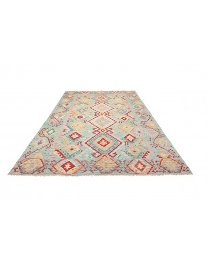 Tappeto Kilim Afghanistan beige blu 205x290