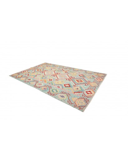 Tappeto Kilim Afghanistan beige blu 205x290