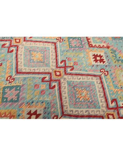 Tappeto Kilim Afghanistan beige blu 205x290
