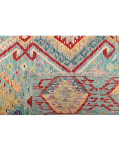 Tappeto Kilim Afghanistan beige blu 205x290