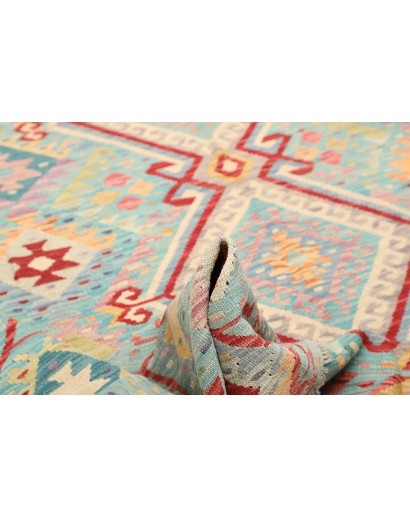 Tappeto Kilim Afghanistan beige blu 205x290