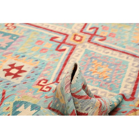 Tappeto Kilim Afghanistan beige blu 205x290