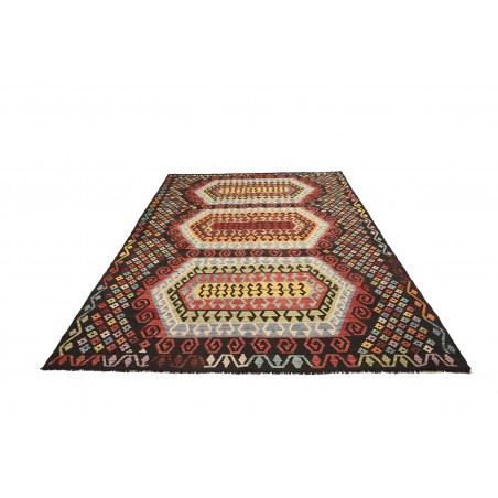 Tappeto Kilim Afghanistan marrone grigio 201x289
