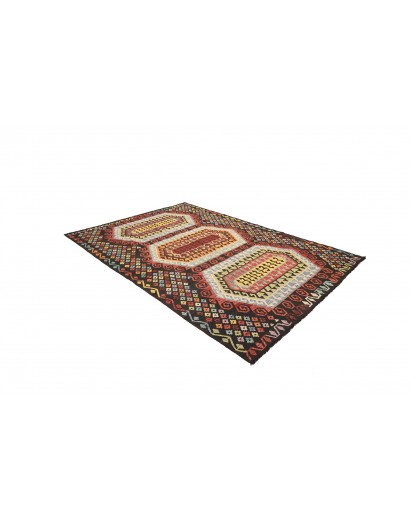Tappeto Kilim Afghanistan marrone grigio 201x289