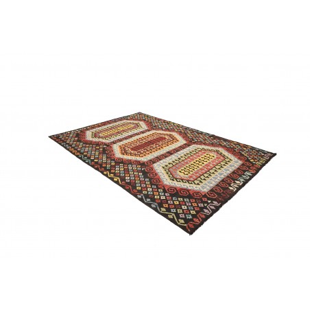 Tappeto Kilim Afghanistan marrone grigio 201x289