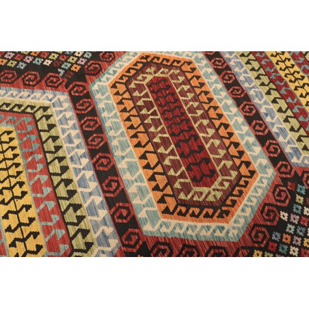 Tappeto Kilim Afghanistan marrone grigio 201x289
