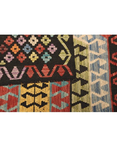 Tappeto Kilim Afghanistan marrone grigio 201x289