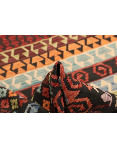 Tappeto Kilim Afghanistan marrone grigio 201x289