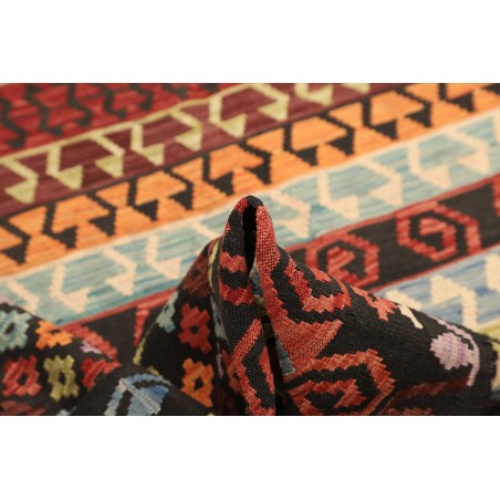 Tappeto Kilim Afghanistan marrone grigio 201x289