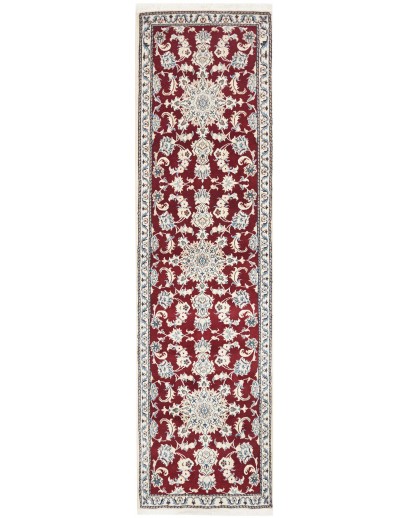 Tappeto Nain Kashmar Persia bianco grigio 73x287