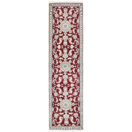 Tappeto Nain Kashmar Persia bianco grigio 73x287