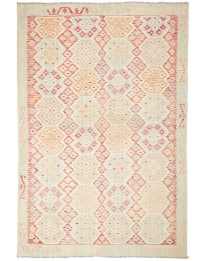 Tappeto Kilim Afghanistan giallo rosso 194x289