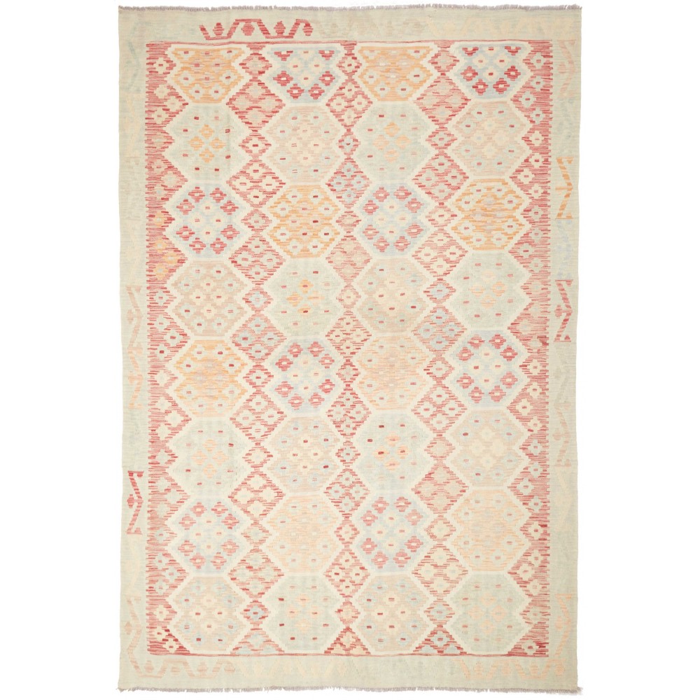 Tappeto Kilim Afghanistan giallo rosso 194x289