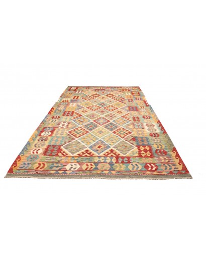Tappeto Kilim Afghanistan marrone 203x287