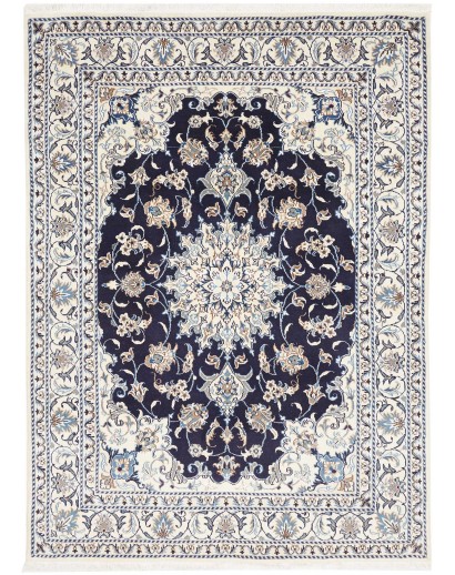 Tappeto Nain Kashmar Persia bianco grigio 150x210