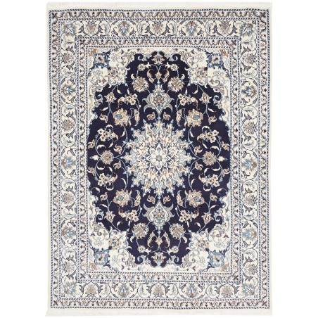 Tappeto Nain Kashmar Persia bianco grigio 150x210