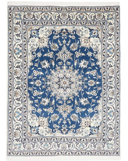 Tappeto Nain Kashmar Persia bianco grigio 153x205